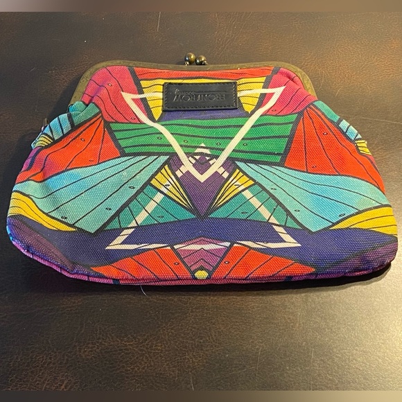 VTG giant change purse,FRONT ROW society,Maria Duarte Dias,retro “ACID lights” - Picture 2 of 12